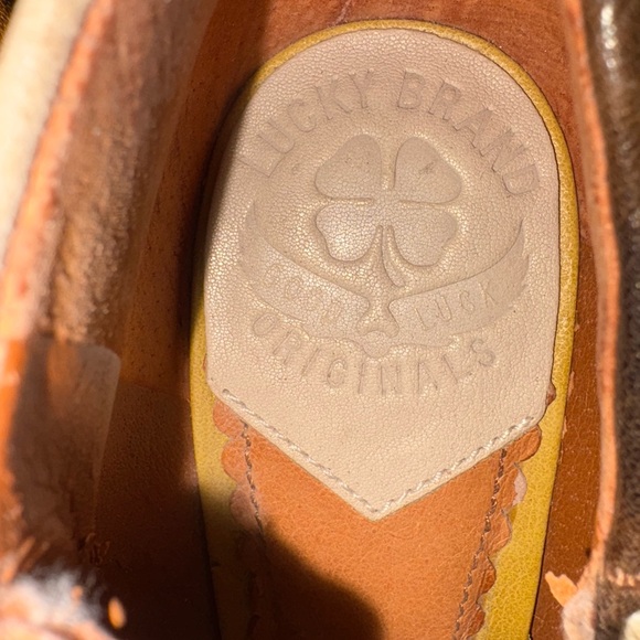 Vintage Lucky Brand colorful Peep-Toe Ankle Boots size 6.5 - Picture 8 of 11